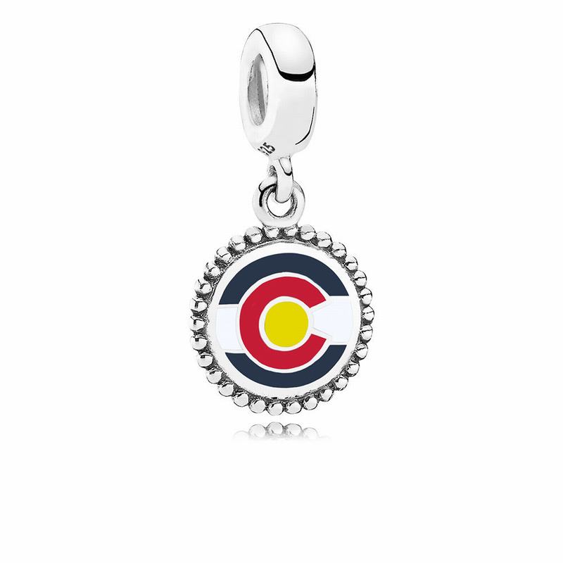 Pandora Colorado Flag Dangle Charm NZ, Sterling Silver (216948-HMA)